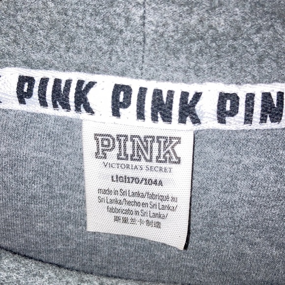 PINK Pullover Sweatshirt Gray Victoria’s Secret L - Picture 3 of 6
